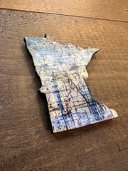 Minnesota State Outline - Abstract Texture Dumpster Ornament Magnet