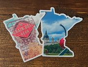 Minnesota Minneapolis Grain Belt Sign Vinyl Sticker