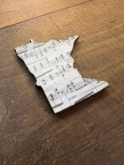 Minnesota State Outline - Minneapolis Photograph Music Wall Ornament Magnet