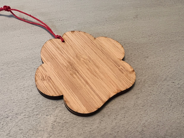 Paw Print Wooden Ornament (Multiple Styles)