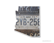Arizona Vintage License Plates Vinyl Sticker