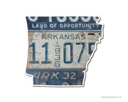 Arkansas Vintage License Plates Vinyl Sticker