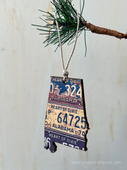 Alabama Vintage License Plate Ornament Magnet