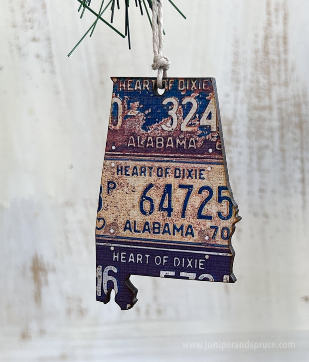 Alabama Vintage License Plate Ornament Magnet