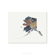 Alaska Vintage License Plate Print