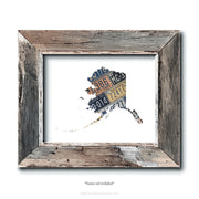 Alaska Vintage License Plate Print