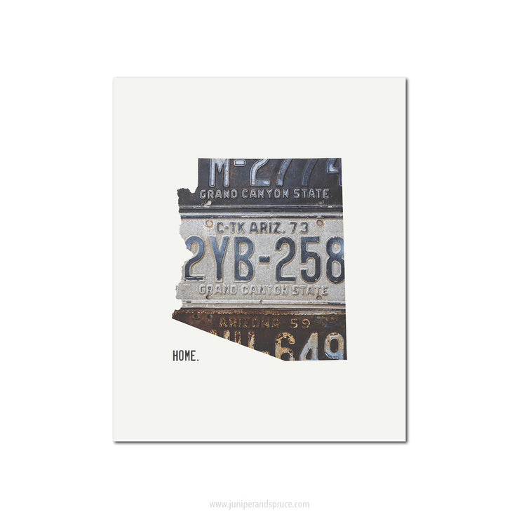 Arizona Vintage License Plate Print
