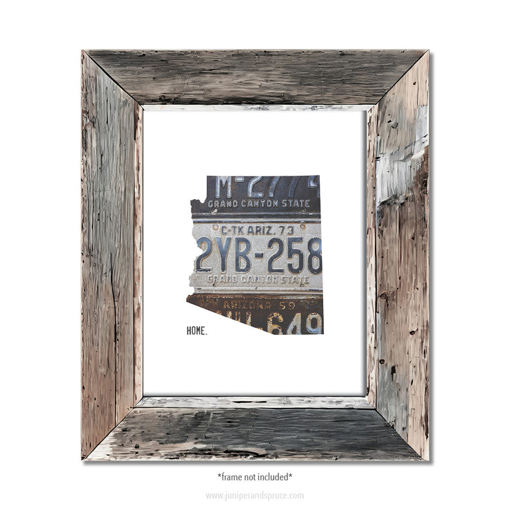 Arizona Vintage License Plate Print