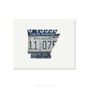 Arkansas Vintage License Plate Print