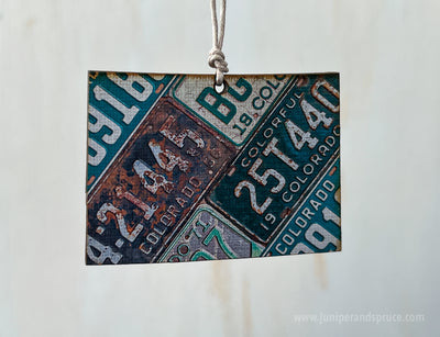 Colorado Vintage License Plate Ornament Magnet