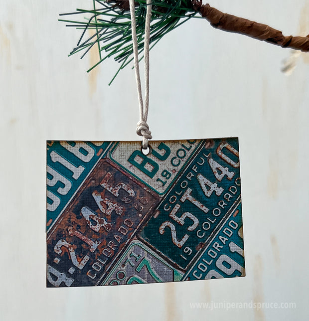 Colorado Vintage License Plate Ornament Magnet