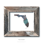 Florida Vintage License Plate Print