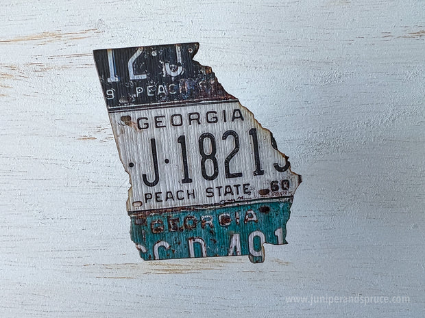 Georgia Vintage License Plate Ornament Magnet