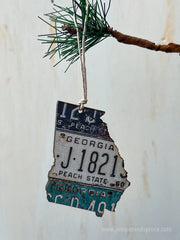 Georgia Vintage License Plate Ornament Magnet