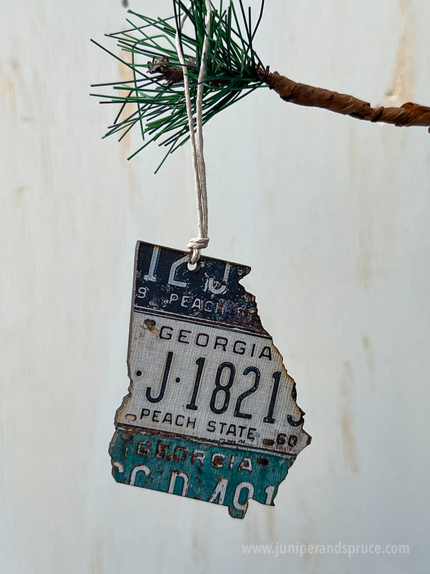Georgia Vintage License Plate Ornament Magnet