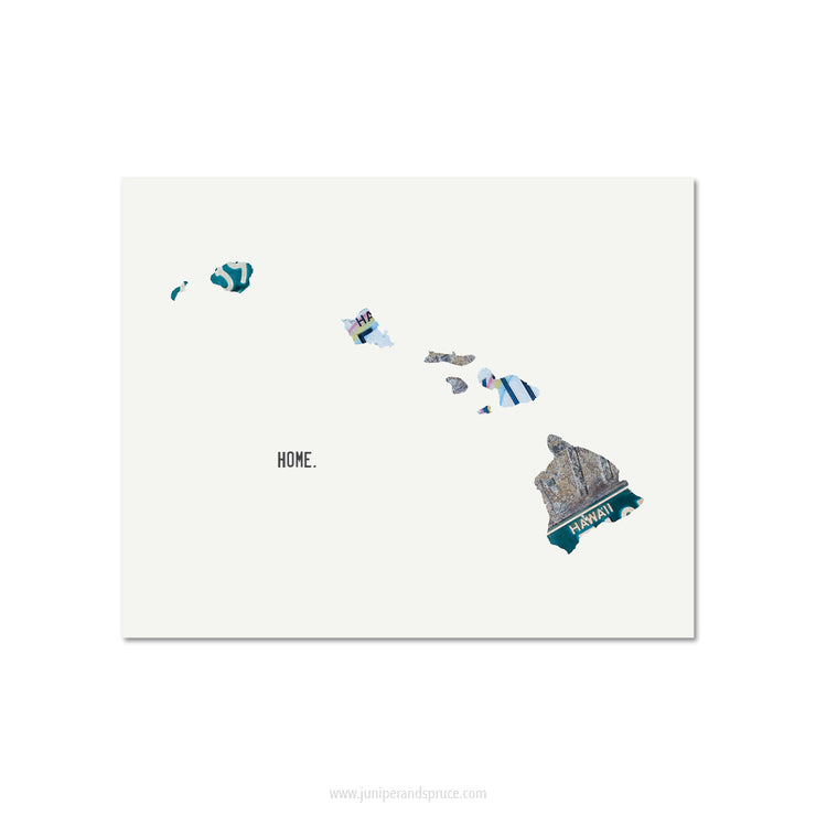 Hawaii Vintage License Plate Print