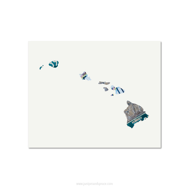 Hawaii Vintage License Plate Print