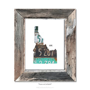 Idaho Vintage License Plate Print