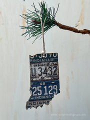 Indiana Vintage License Plate Ornament Magnet