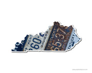 Kentucky Vintage License Plates Vinyl Sticker