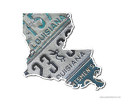 Louisiana Vintage License Plates Vinyl Sticker