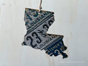 Louisiana Vintage License Plate Ornament Magnet