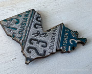 Louisiana Vintage License Plate Ornament Magnet