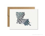Louisiana Home Greeting Card - Vintage License Plates