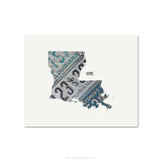 Louisiana Vintage License Plate Print