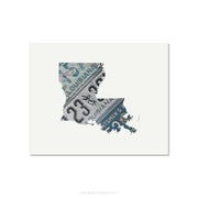Louisiana Vintage License Plate Print