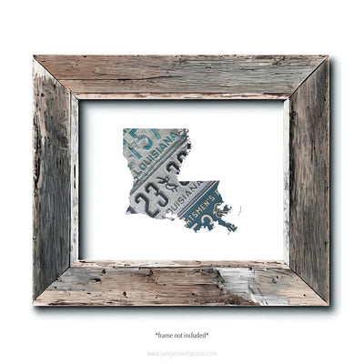 Louisiana Vintage License Plate Print