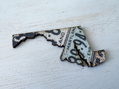 Maryland Vintage License Plate Ornament Magnet