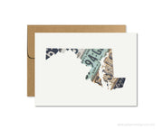 Maryland Home Greeting Card - Vintage License Plates