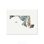 Maryland Vintage License Plate Print