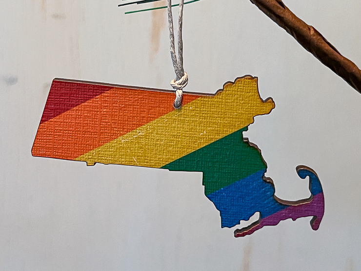 Massachusetts Pride Ornament Magnet