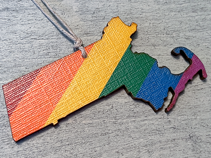 Massachusetts Pride Ornament Magnet