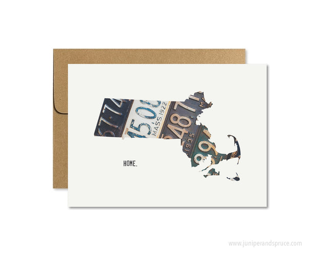 Massachusetts Home Greeting Card