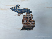 Michigan Vintage License Plate Ornament Magnet