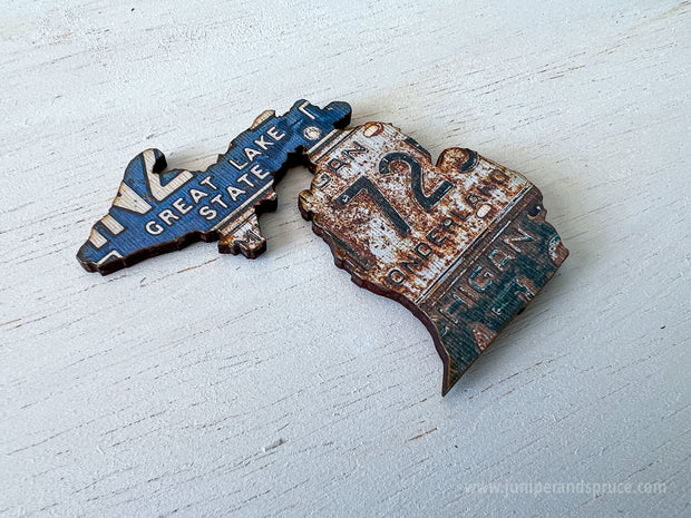 Michigan Vintage License Plate Ornament Magnet