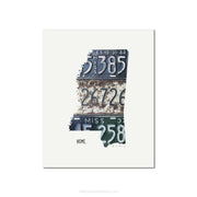 Mississippi Vintage License Plate Print