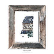 Mississippi Vintage License Plate Print