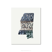 Mississippi Vintage License Plate Print