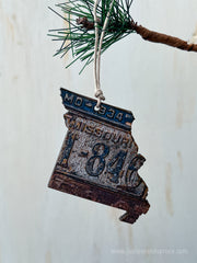 Missouri Vintage License Plate Ornament Magnet