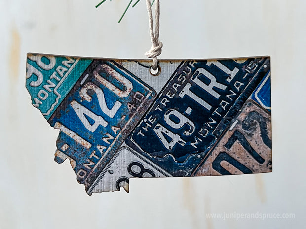 Montana Vintage License Plate Ornament Magnet