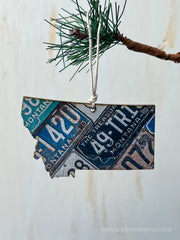 Montana Vintage License Plate Ornament Magnet