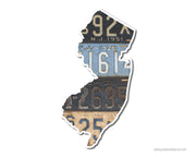 New Jersey Vintage License Plates Vinyl Sticker