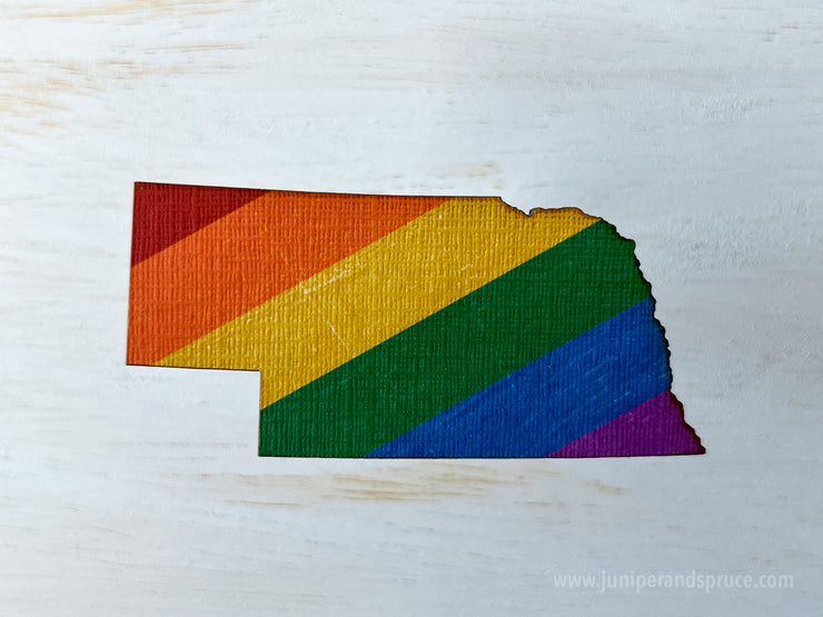 Nebraska Pride Ornament Magnet
