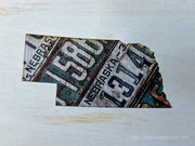 Nebraska Vintage License Plate Ornament Magnet