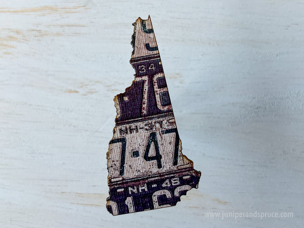 New Hampshire Vintage License Plate Ornament Magnet