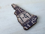 New Hampshire Vintage License Plate Ornament Magnet